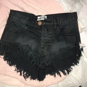 One Teaspoon Black Rollers Shorts